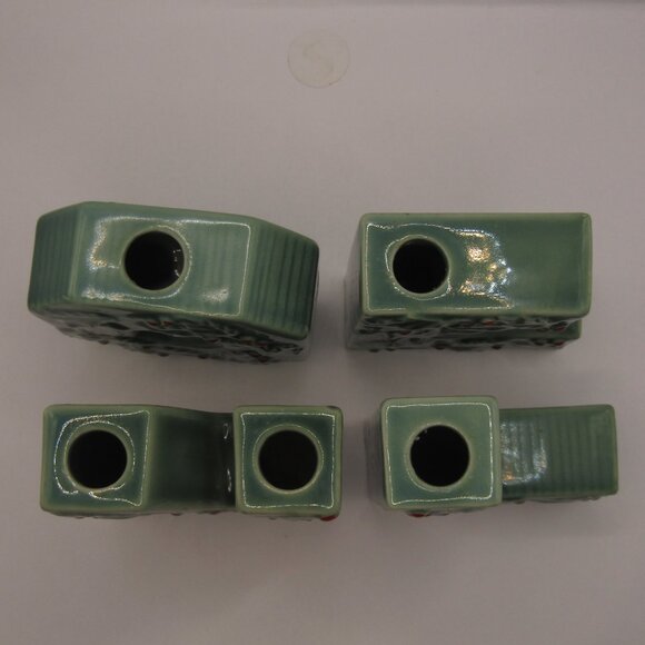 Lipper & Mann Creations Ceramic NOEL Candle Holders - Picture 4 of 15